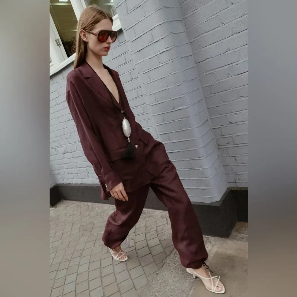 Zara eggplant jacket
